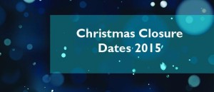 Christmas Closures 2015